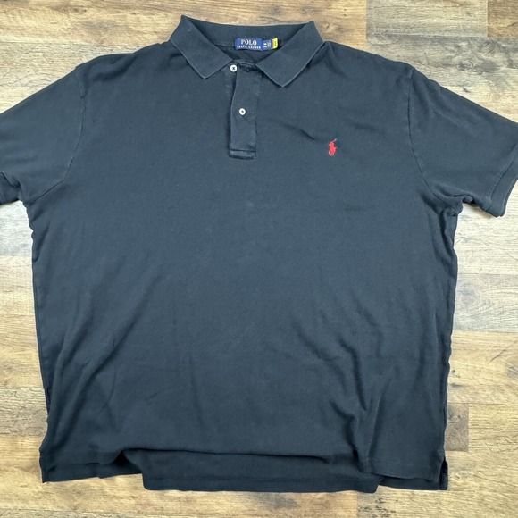 Ralph Lauren Black‎ Red Pony Casual Mens Short Sleeve Polo Shirt Size 3XB - Picture 2 of 9